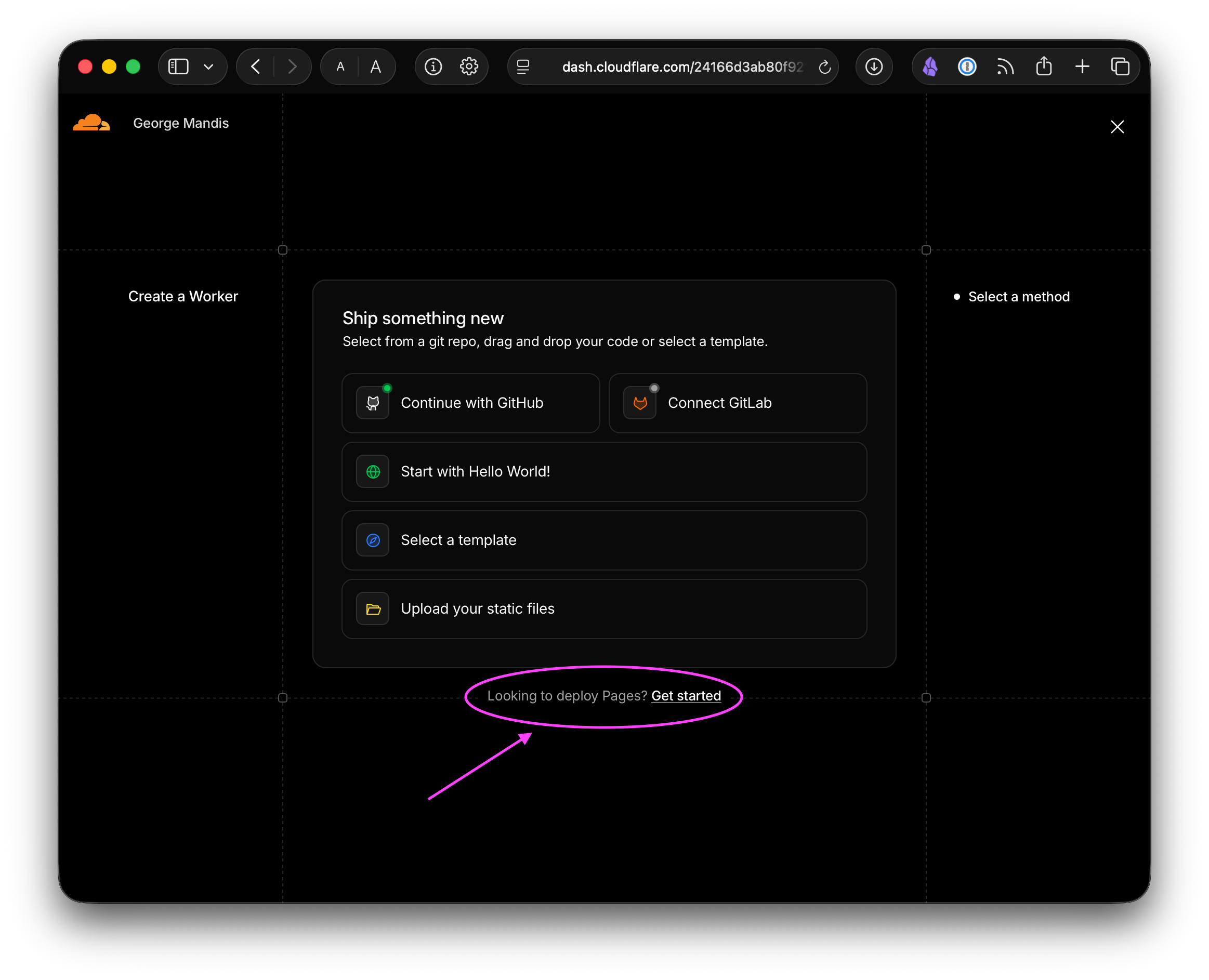 The page Cloudflare shows you when making a new worker. I am embarrassed so say I missed this link about Page Workers a couple times.